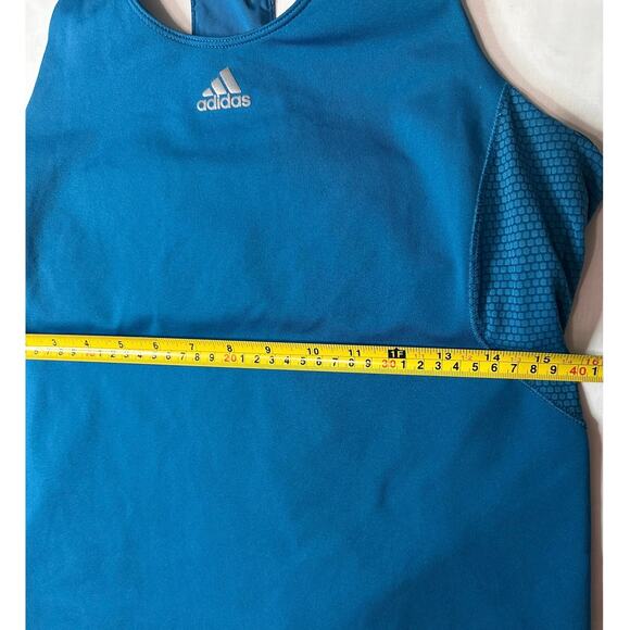 Adidis womens LG. racer back ClimaCool tank built in bra white stripes on back. - Picture 3 of 12